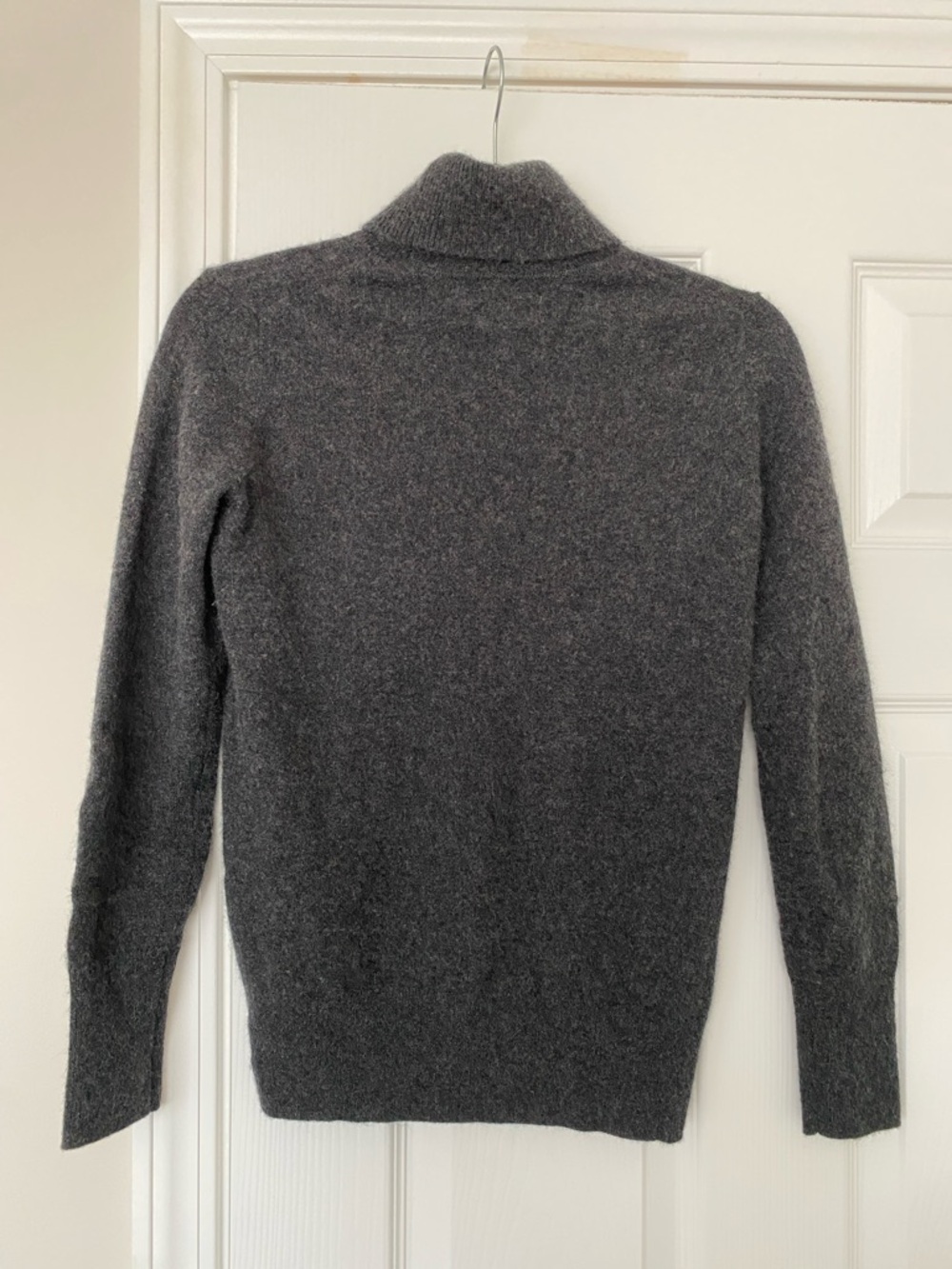 Halston Cashmere Charcoal Turtleneck Sweater, Size Small - Picture 2 of 3